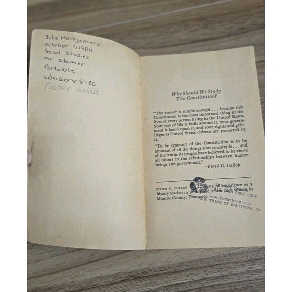 Vintage 1984 The Constitution of the United States Paperback Revised Updated Ed - Picture 6 of 8
